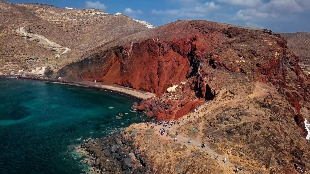 santorini plajları